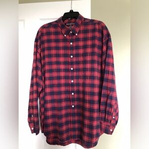 Red Plaid Button-Down Long Sleeve Shirt 2XL, Pet Free/Smoke Free Home, No Flaws